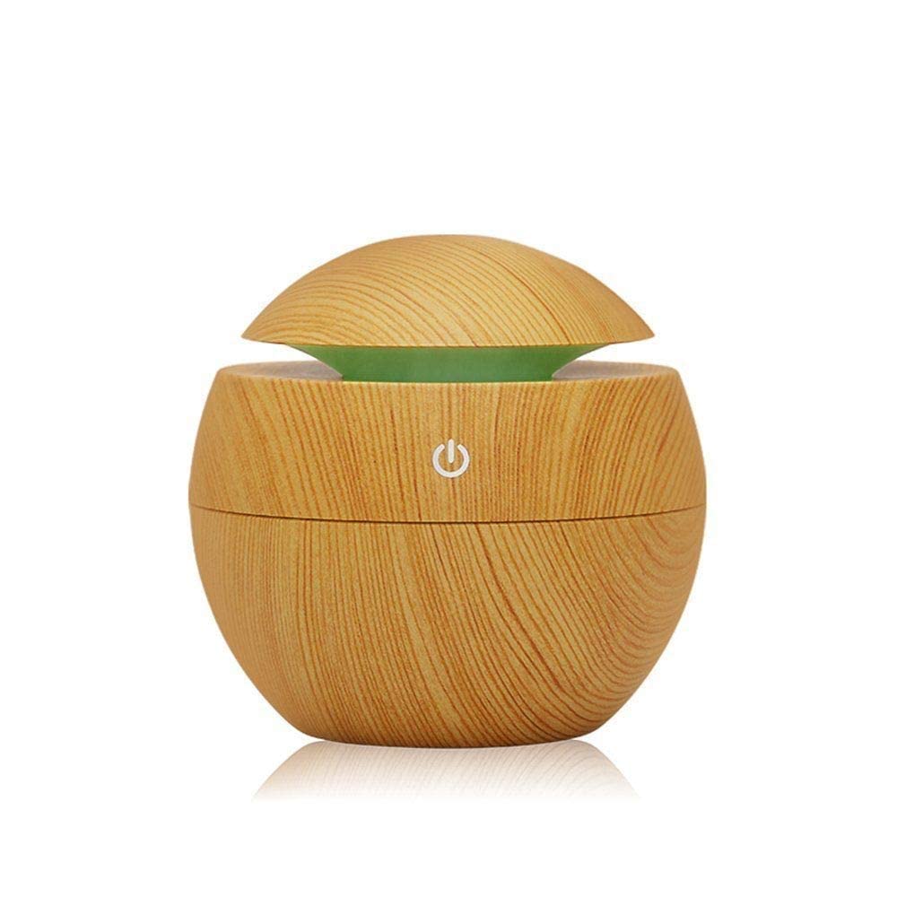 Wood Mushroom Air Humidifier-Light Wood and Dark Wood Colors-Ultrasonic Wood Air Humidifier-Mini Size Air Humidifier For Car–Elegant, Wood Design, Quiet & Relaxing.